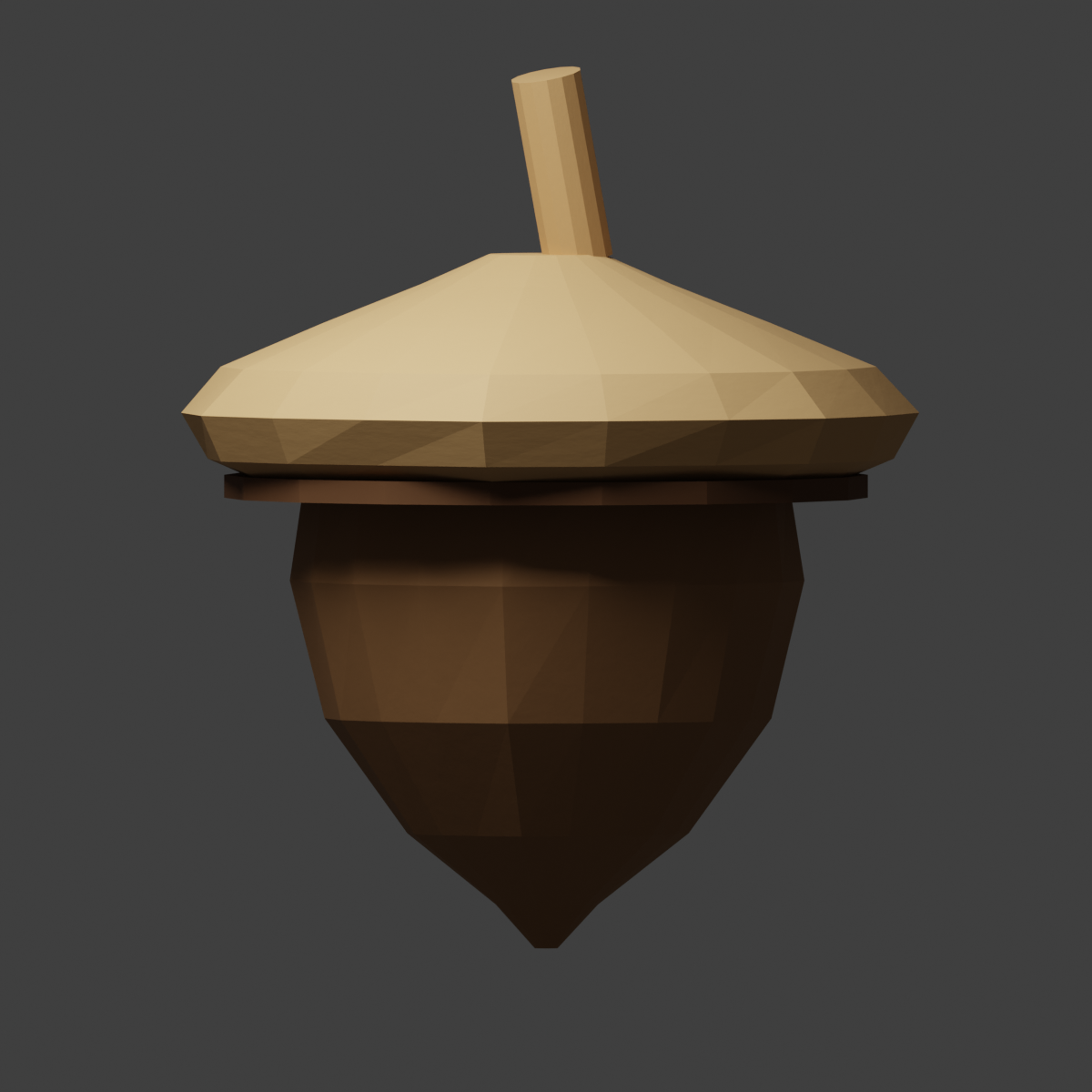 Acorn six-view reconstruction render