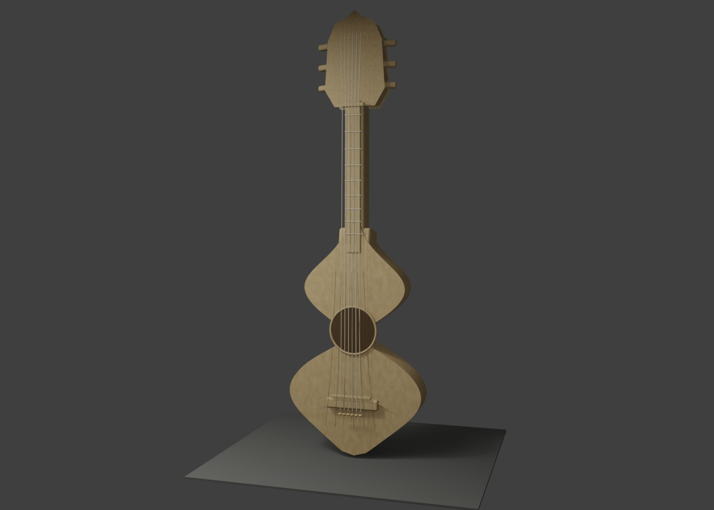 Acoustic guitar one-shot reconstruction render