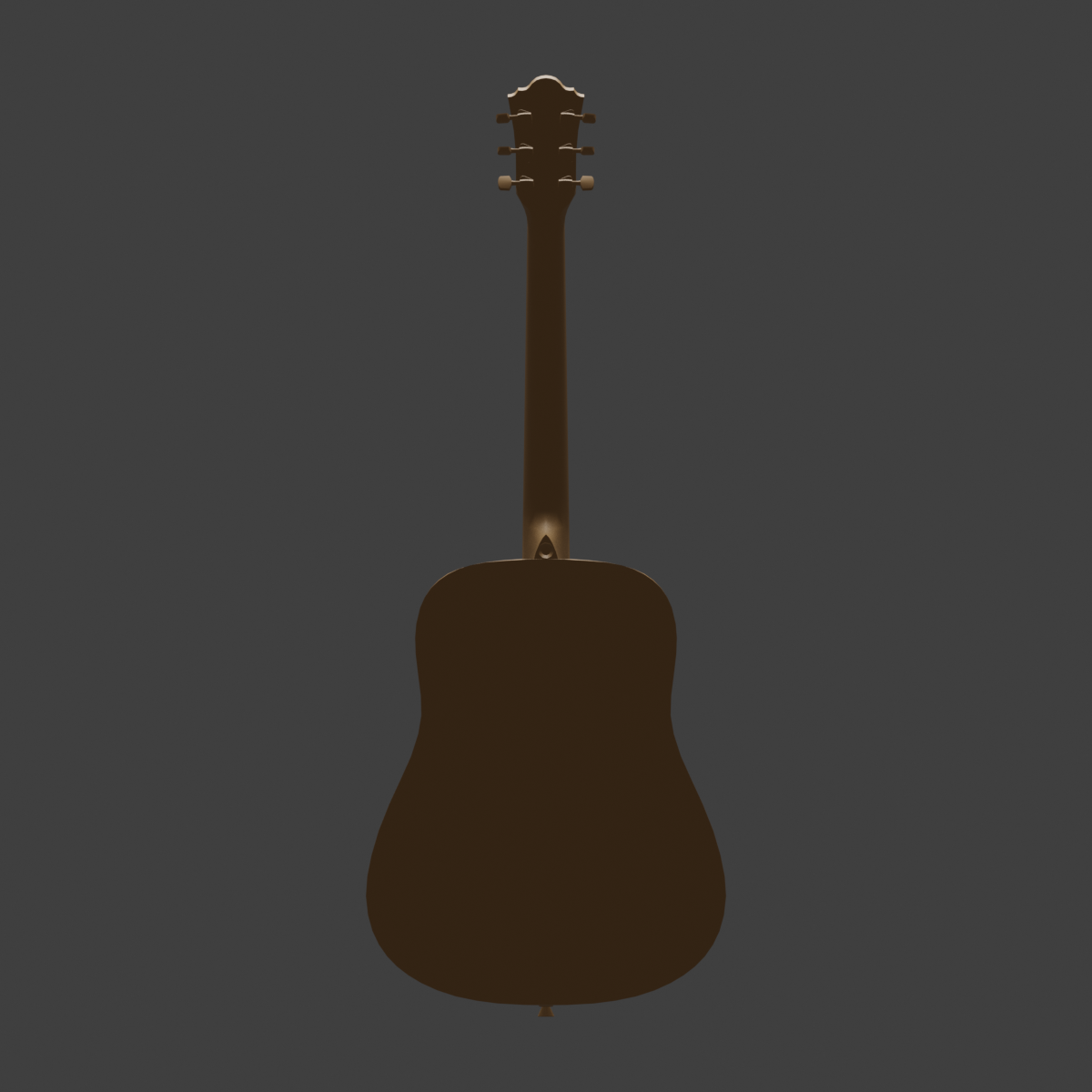 Acoustic guitar back orthographic input