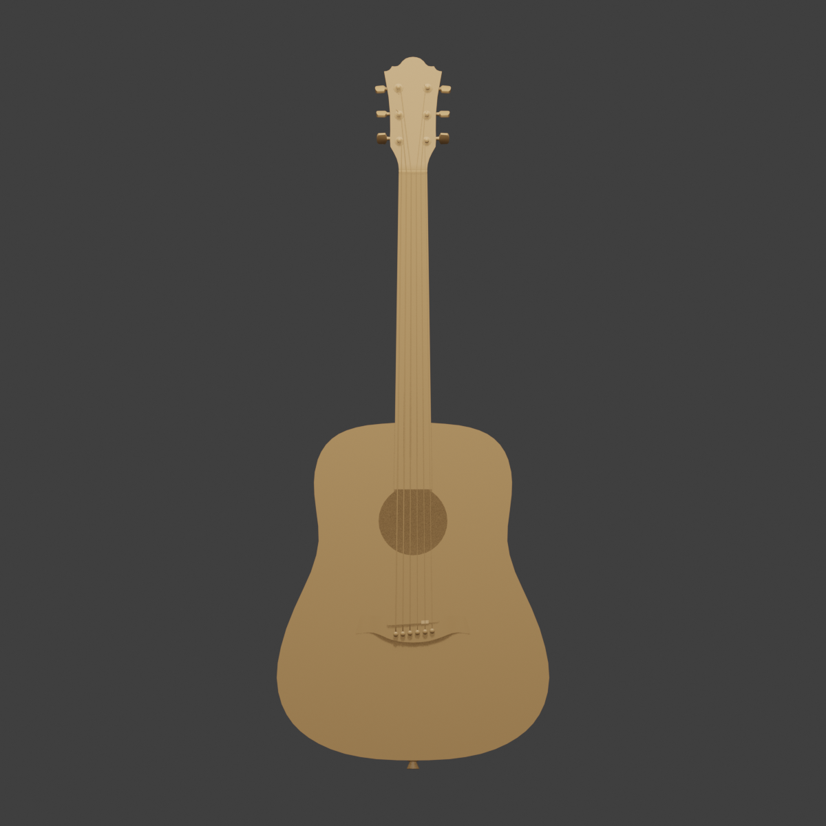 Acoustic guitar front orthographic input