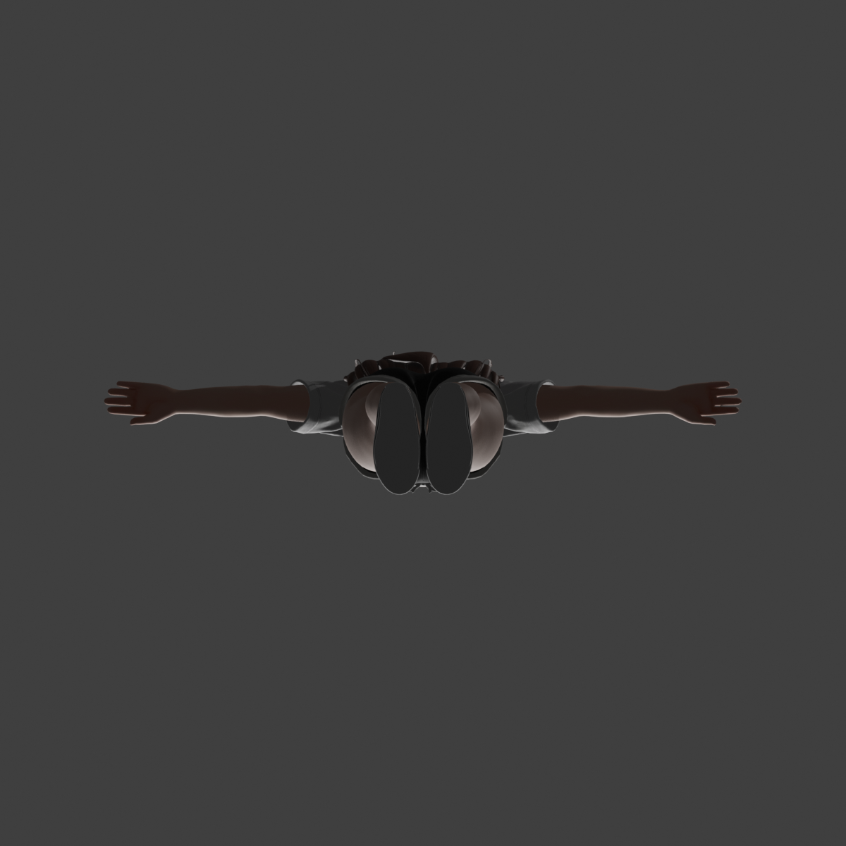 Anime girl casual outfit bottom orthographic input