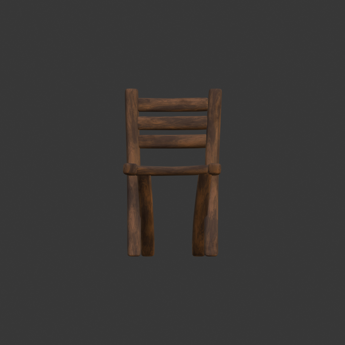 Wooden chair front orthographic input